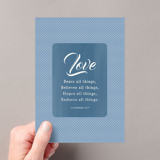 1 Korinther 13:7 Liebe Bären alles Acryleinladungen (Insitu (Handheld))