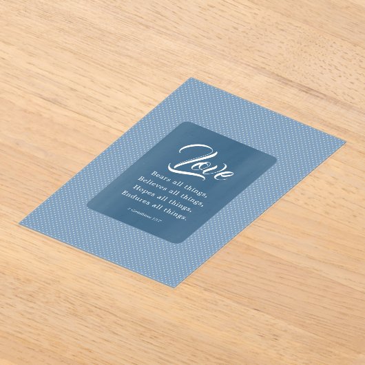 1 Korinther 13:7 Liebe Bären alles Acryleinladungen (Ablage )