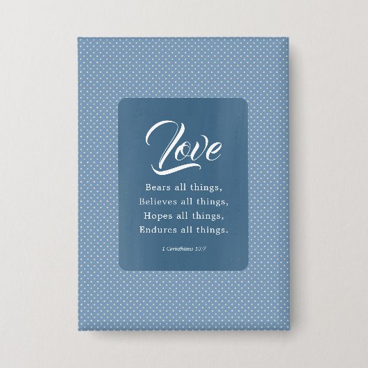 1 Korinther 13:7 Liebe Bären alles Button (Vorderseite)