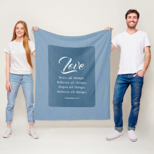 1 Korinther 13:7 Liebe Bären alles Fleecedecke