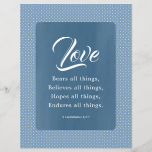 1 Korinther 13:7 Liebe Bären alles Flyer