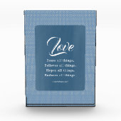 1 Korinther 13:7 Liebe Bären alles Fotoblock (Vorderseite)