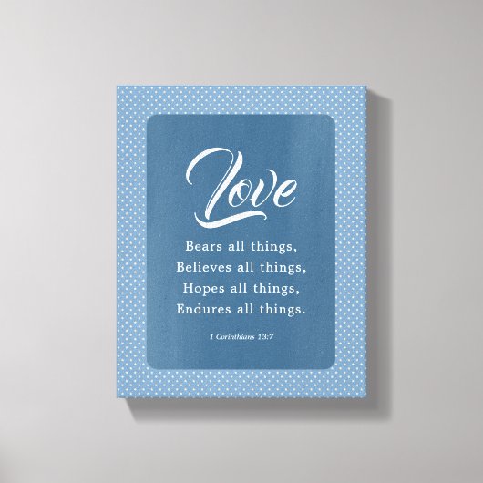 1 Korinther 13:7 Liebe Bären alles Leinwanddruck (Vorderseite)