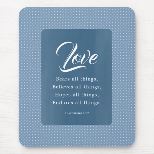 1 Korinther 13:7 Liebe Bären alles Mousepad (Vorne)