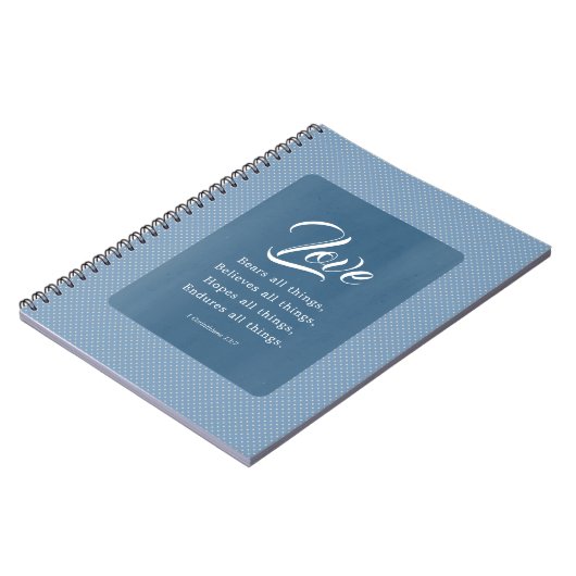 1 Korinther 13:7 Liebe Bären alles Notizblock (Linke Seite)