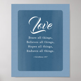 1 Korinther 13:7 Liebe Bären alles Poster