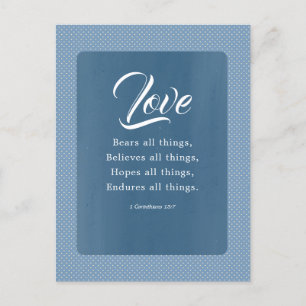 1 Korinther 13:7 Liebe Bären alles Postkarte