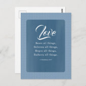 1 Korinther 13:7 Liebe Bären alles Postkarte (Vorne/Hinten)