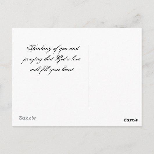 1 Korinther 13:8 Gottes Liebe Versage nie Postkarte (Rückseite)