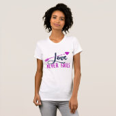 1 Korinther 13:8 Liebe Versage nie Bibelverse T-Shirt (Vorne ganz)