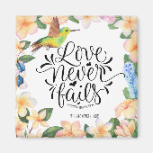 1 Korinther 13:8 LIEBE VERSAGE NIEMALS Magnet (Vorne)