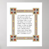 1 Korinther 13 Bibel beleuchtetes Manuskript Poster (Vorne)