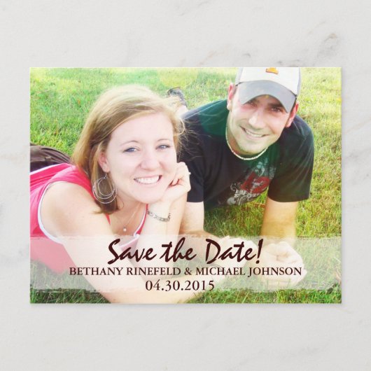 1 Korinther 13 Foto Rett-the-Date Postkarte (Vorderseite)