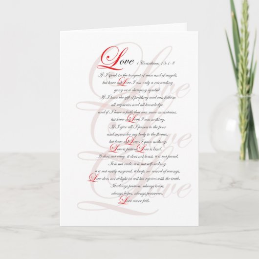 1 Korinther 13 Karte (Vorderseite)