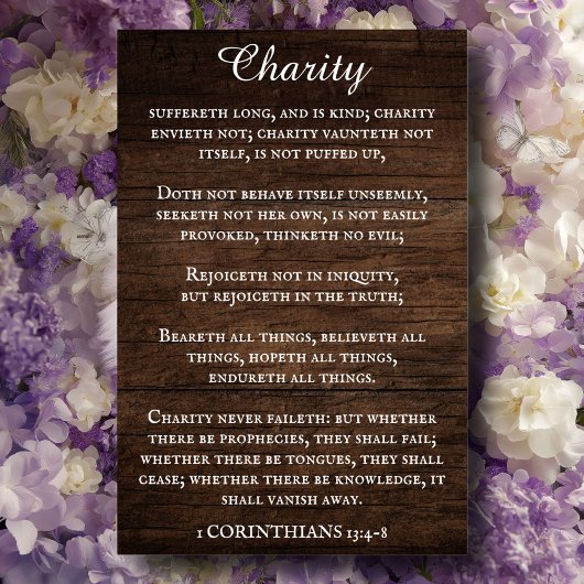 1 Korinther 13 King James Scripture Christlich Poster