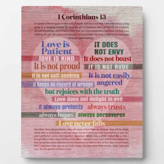 1 Korinther 13 - Liebe Fotoplatte (Vorderseite)