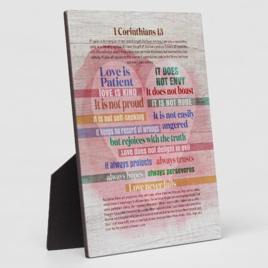 1 Korinther 13 - Liebe Fotoplatte (Seite)