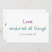 1 Korinther 13 - Liebe hält alles an (Vorne/Hinten)