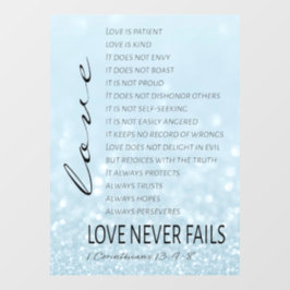 1 Korinther 13 Liebe ist Bibelverse Fensteraufkleber