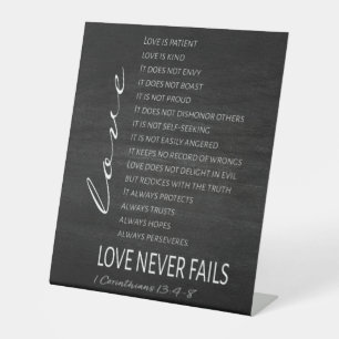 1 Korinther 13 Liebe ist Bibelverse Sockelschild