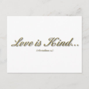 1 Korinther 13 - Liebe ist freundlich Postkarte