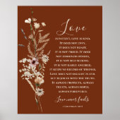 1 Korinther 13 Liebe ist Gedenkbibel Hochzeit Poster (Vorne)