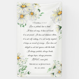 1 Korinther 13 Liebe ist Patient Daisies Wedding Banner