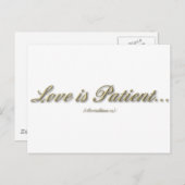 1 Korinther 13 - Liebe ist Patient Postkarte (Vorne/Hinten)