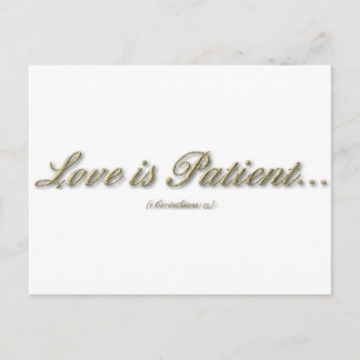 1 Korinther 13 - Liebe ist Patient Postkarte
