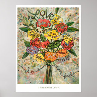 1 Korinther 13, Liebe ist Patientenplakat Poster