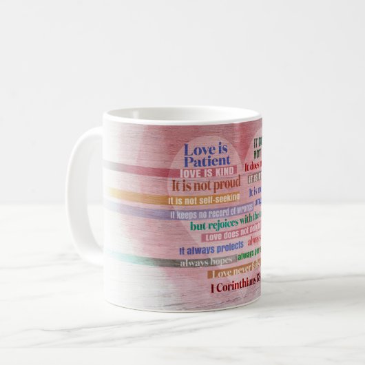 1 Korinther 13 - Liebe Kaffeetasse (Vorderseite Links)