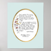 1 Korinther 13, Liebe Kapitel Christliche Schrift Poster (Vorne)