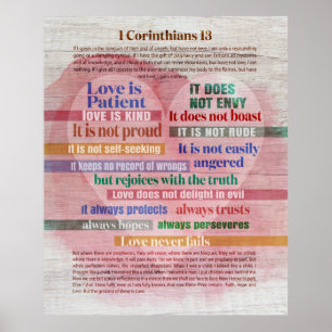 1 Korinther 13 - Liebe Poster