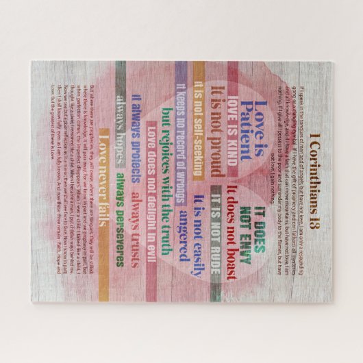 1 Korinther 13 - Liebe Puzzle (Horizontal)