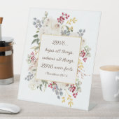 1 Korinther 13 Liebe Versage nie Winter Floral Sockelschild (In Situ)