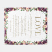 1 Korinther 13 Lieben Bibel Verse Burgund Bläserin Fleecedecke (Vorderseite (Horizontal))