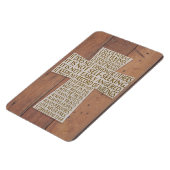 1 Korinther 13 Lieben Kreuz Rustikales Holz Magnet (Linke Seite)