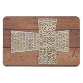 1 Korinther 13 Lieben Kreuz Rustikales Holz Magnet (Horizontal)