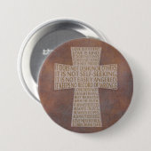 1 Korinther 13 Lieben Kreuzknopf Rustikale Taste Button (Vorne & Hinten)