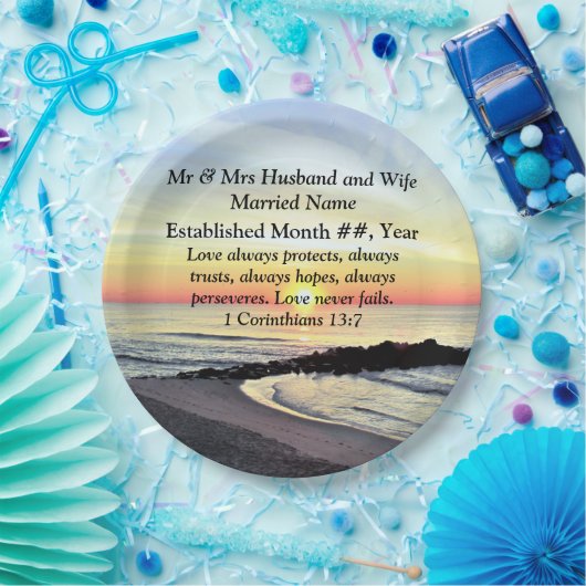 1 Korinther 13 PERSONALISIERTE PAPIERTELLER (Party)