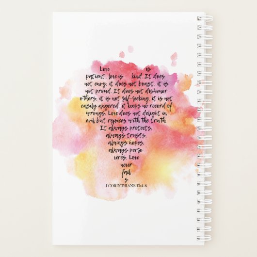 1 Korinther 13 Planer (Rückseite)