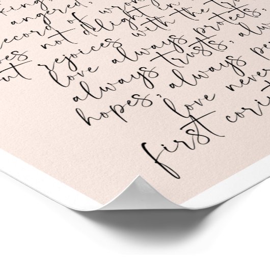 1 Korinther 13 Poster (Ecke)