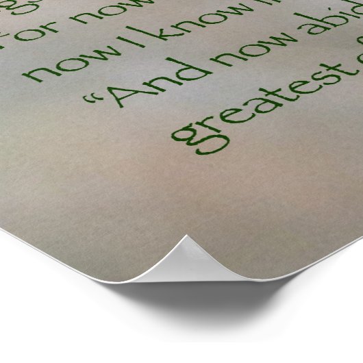 1 Korinther 13 Poster (Ecke)