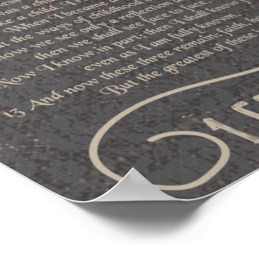 1 Korinther 13 Poster (Ecke)