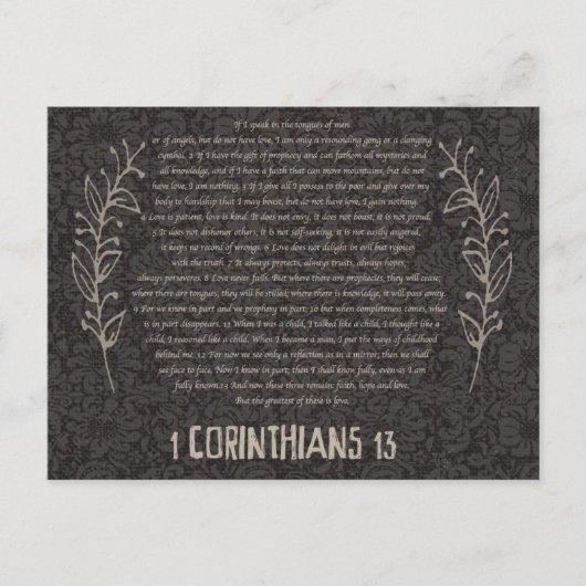 1 Korinther 13 Postkarte (Vorderseite)