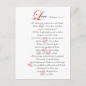 1 Korinther 13 Postkarte (Vorderseite)