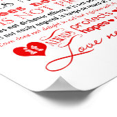 1 Korinther 13 Wall Art: Liebe ist geduldig & Kind Poster (Ecke)