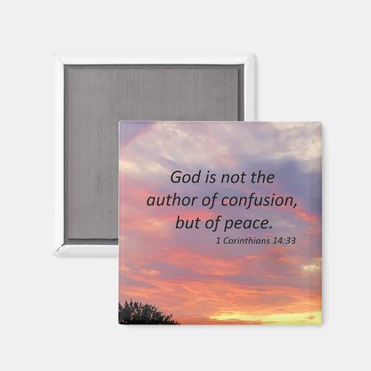 1 Korinther 14:33 Magnet (Vorderseite/Rückseite)