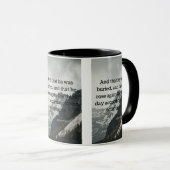 1 Korinther 15:4 Bibelschrift Bild Zwei-Ton Tasse (VorderseiteRechts)