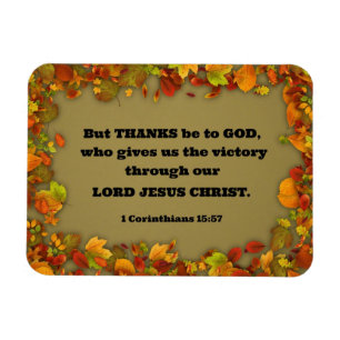 1 Korinther 15:57 Aber Gott sei Dank, wer... Magnet